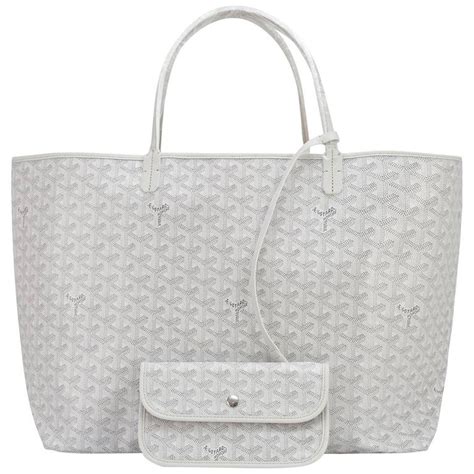 goyard tote bag white|goyard white marquises tote.